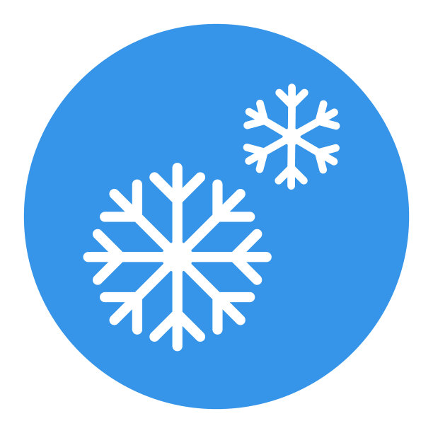 雪花标志冬季标志图片下载