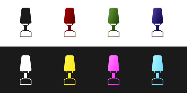 设置铣刀的美甲图标隔离图片下载