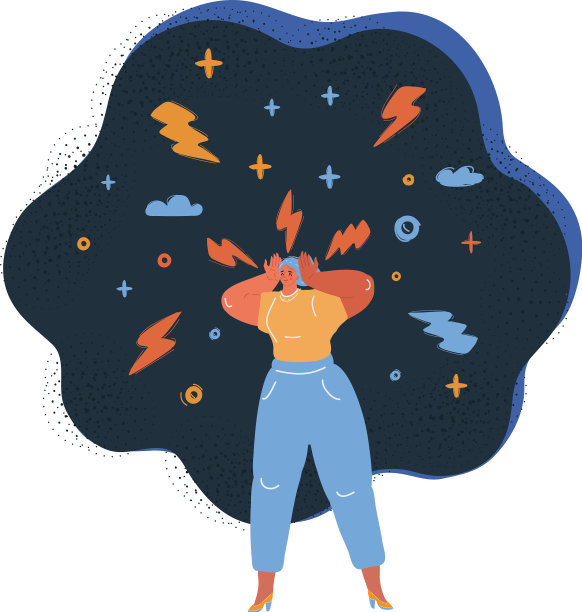 头痛的女人抱着图片下载