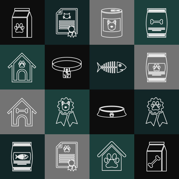 设定线袋宠物食品宠物奖励标志图片下载