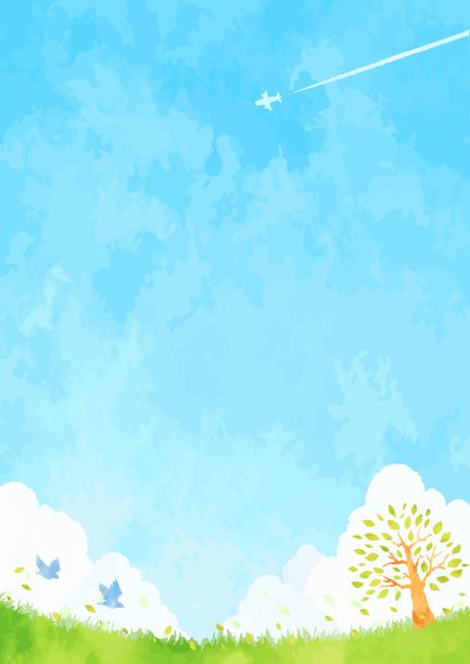 美丽的水彩郁郁葱葱的草木背景插图图片下载