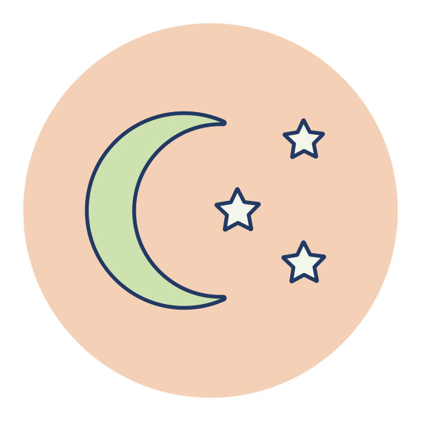 月亮和星星孤立图标露营和徒步旅行图片下载