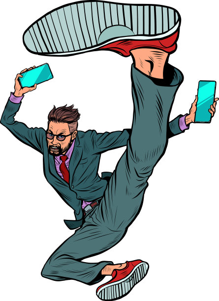 用智能手机成功踢跳商人图片下载