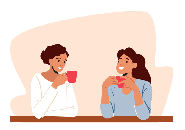 年轻女性在家里见面或在咖啡馆喝酒图片下载