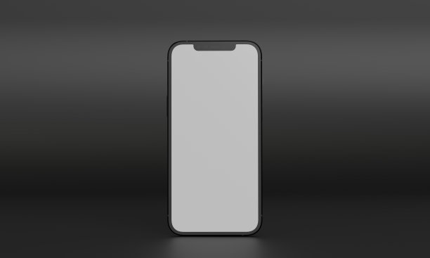 说明在具有空白的三维空间中模拟电话的等距矩形的三维渲染。从不同的角度和观点，以帮助摇滚的应用程序。图片下载