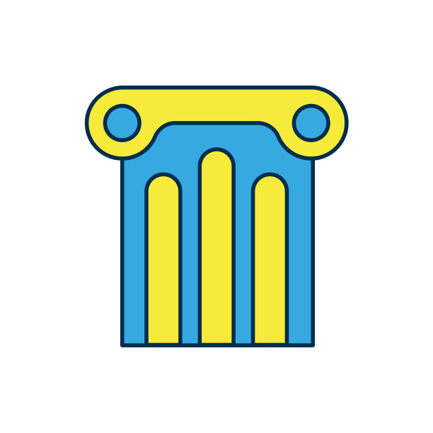 填充轮廓古柱图标孤立上图片下载