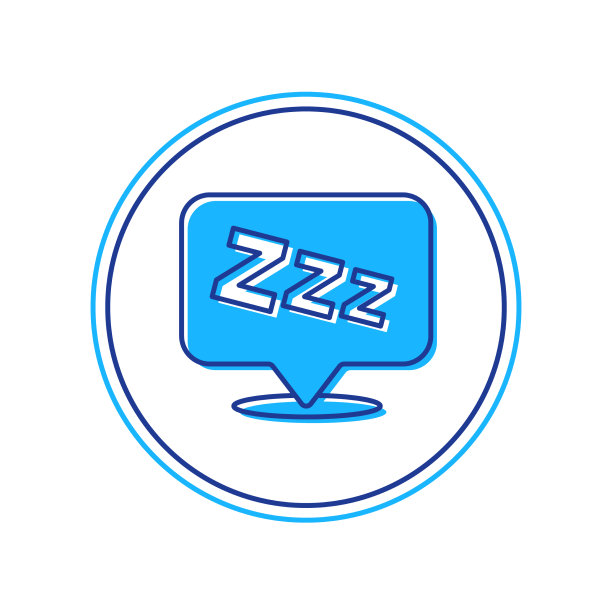 填充轮廓昏昏欲睡的图标孤立在白色图片下载