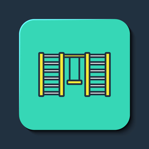 填充轮廓的木质瑞典墙图标孤立图片下载