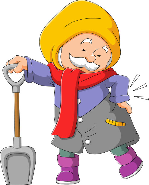 爷爷用铲子挖的时候得了痛风图片下载