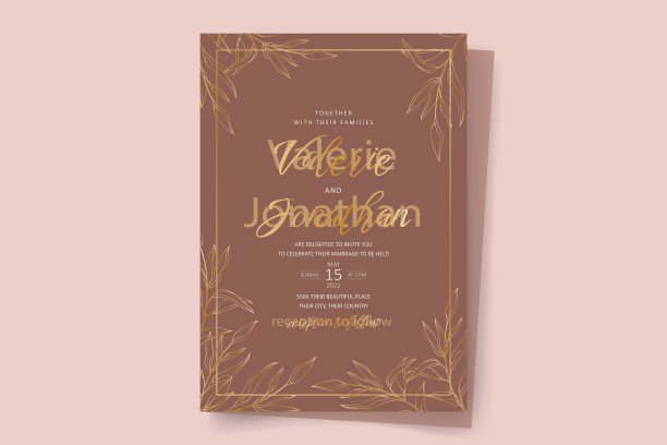 尤加利叶的优雅邀请图片下载