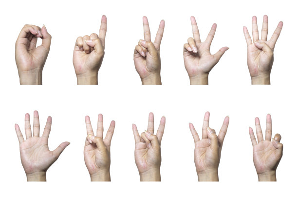 从0数到9的手图片下载