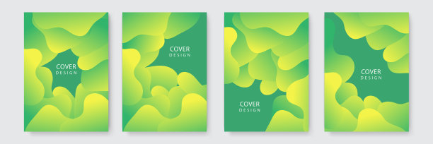 现代抽象背景绿色和黄色图片下载