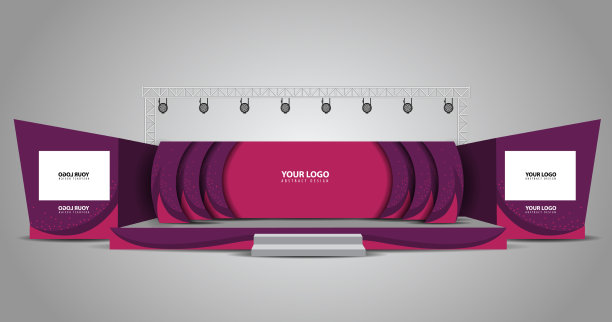 商务会议活动舞台设计图片下载