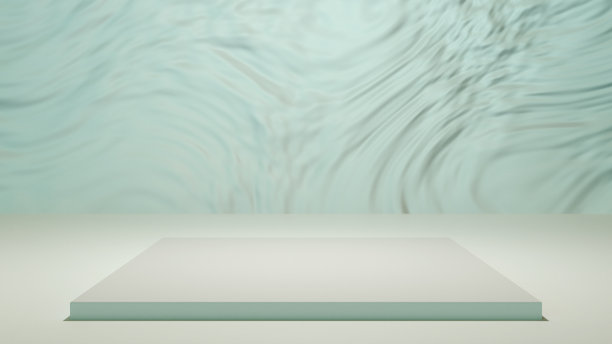 绿色色调的抽象极简场景，用于产品展示和品牌推广。图片下载