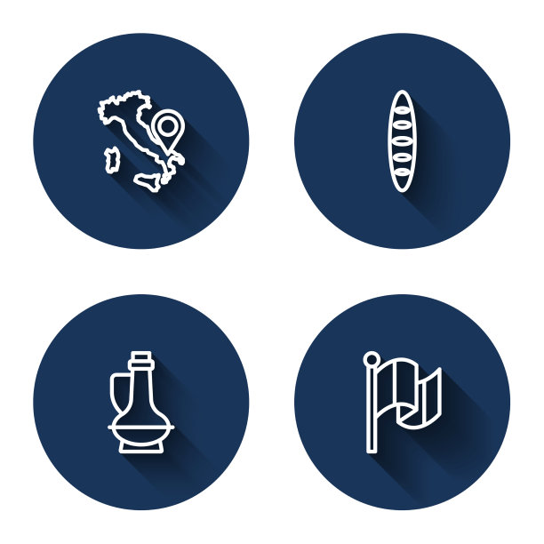 意大利法棍面包线地图图片下载