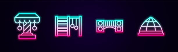 设线吸引旋转木马瑞典墙图片下载