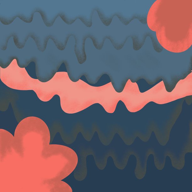 漆滴蓝色和粉红色的背景。液体分层彩色绘画概念。插图图片下载