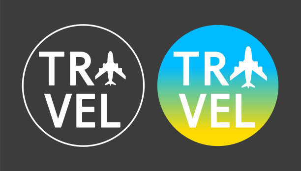 圆形的旅行标志平面而不是字母a图片下载