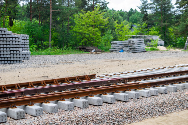 新铁路线建设的照片图片下载
