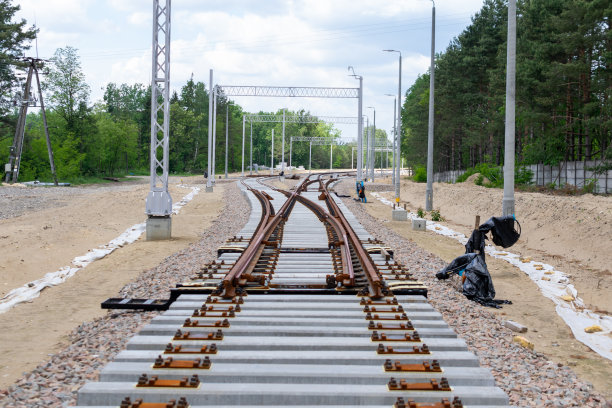 新铁路线建设的照片图片下载