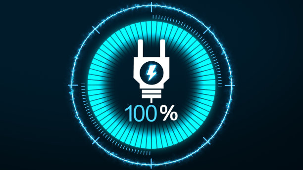 EV Car电动车仪表盘显示。电动汽车充电指示。图片下载