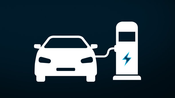 EV Car电动车仪表盘显示。电动汽车充电指示。图片下载