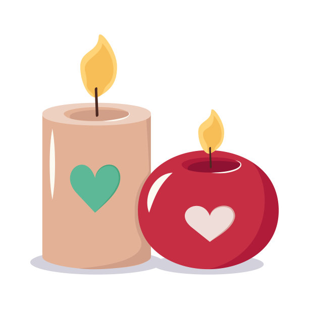 蜡烛与心图片下载