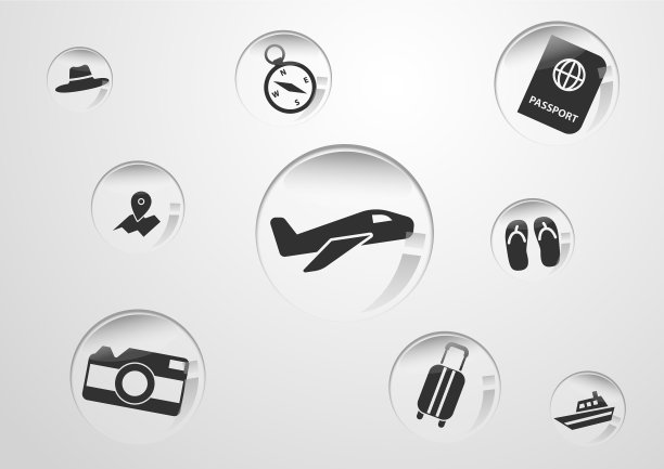 旅行符号的旅行泡泡概念艺术图片下载