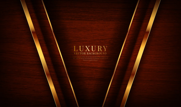 3D棕色奢华抽象背景叠加层在暗空间上以木纹效果装饰。平面设计元素优雅的风格概念横幅，传单，卡片，封面，或着陆页图片下载