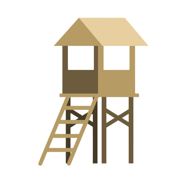 救援海滩塔海上救生塔图片下载