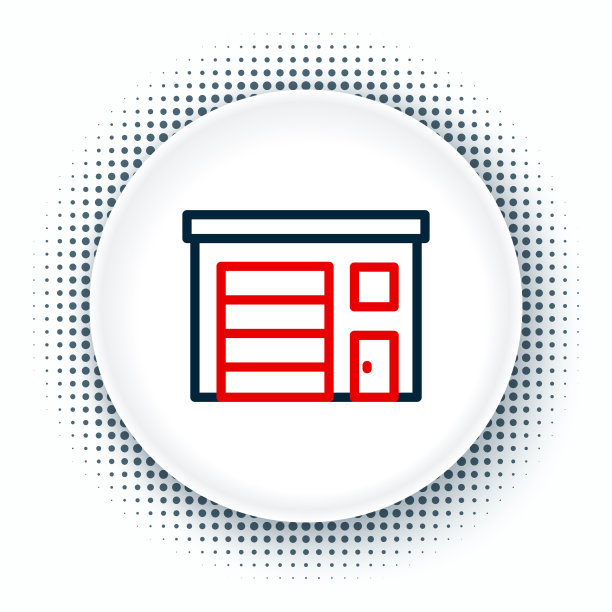 消防站图标孤立在一线建筑上图片下载