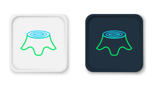 行树桩图标孤立在白色背景图片下载