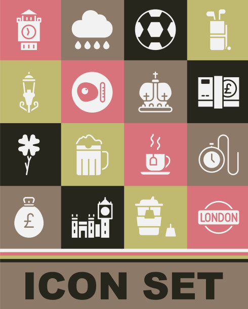 用链条磅固定伦敦标志表图片下载