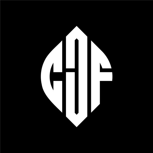 圆形CJF字母标志设计图片下载