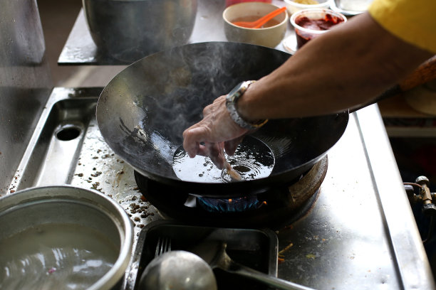 中国餐馆的厨房图片下载