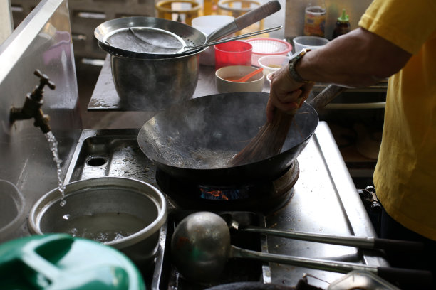 中国餐馆的厨房图片下载