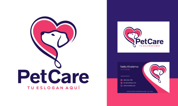 创意logo设计狗和猫模板图片下载