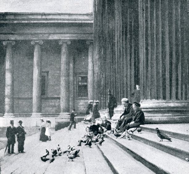 伦敦地标:19世纪英国的大英博物馆图片下载