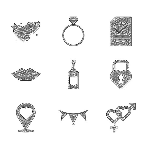 用旗帜装饰香槟瓶狂欢花环图片下载