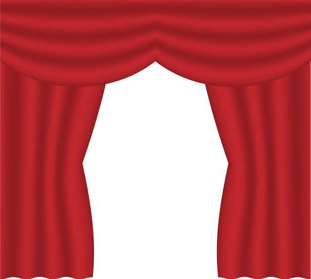 红色的窗帘图片下载