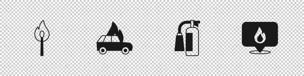 用消防车点燃火柴图片下载