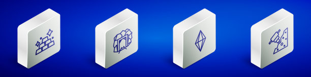 设等距线金条矿口宝石图片下载