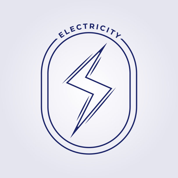 现代振动照明伏特和电力图标矢量插图设计图片下载