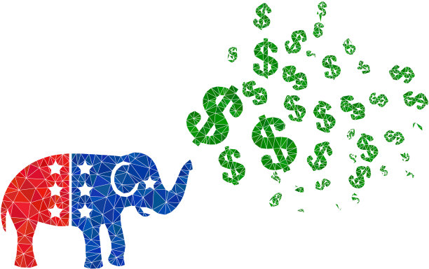 象刺激美元多边形图标图片下载