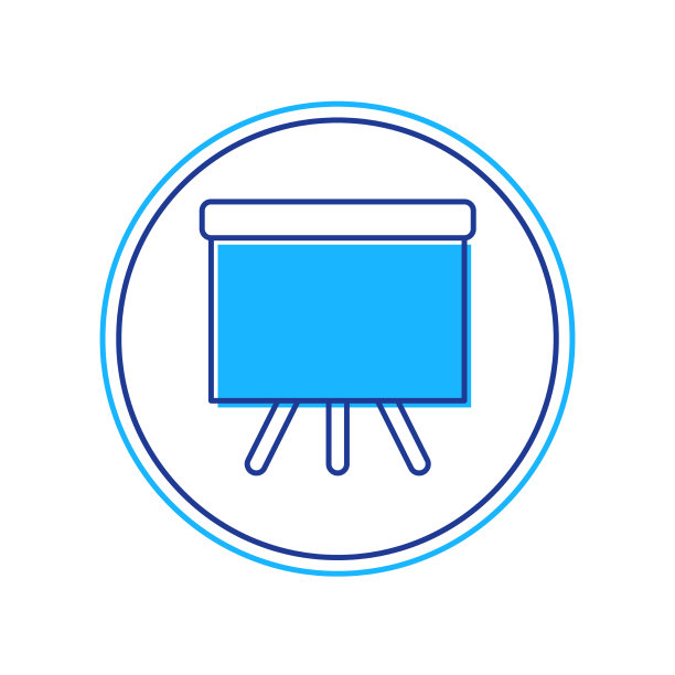 填充轮廓黑板图标孤立在白色图片下载