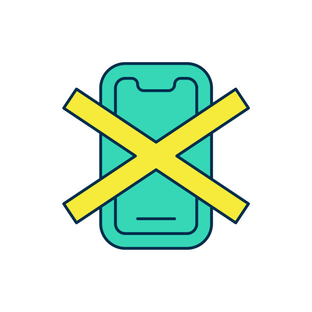 填充轮廓没有手机图标孤立上图片下载