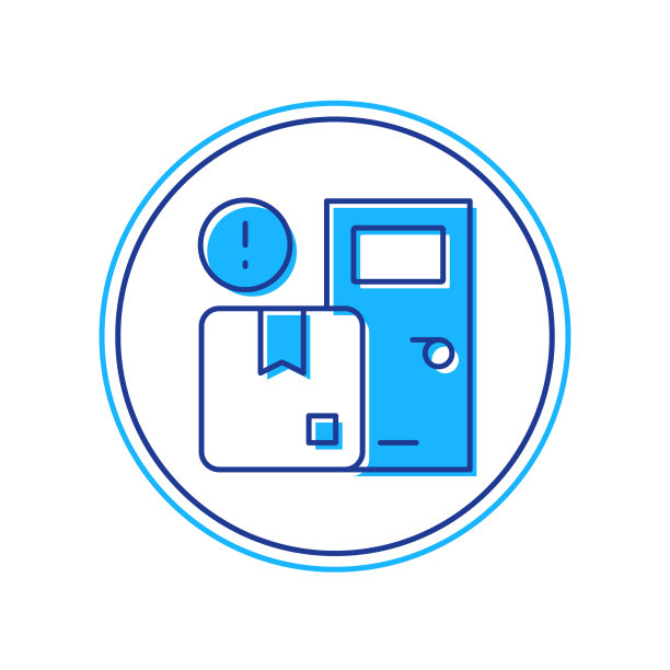 填充轮廓送货上门服务图标图片下载