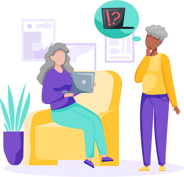 高级女性在工作中遇到困难和问题图片下载