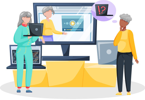 为老年人提供在线讲座和培训工具图片下载