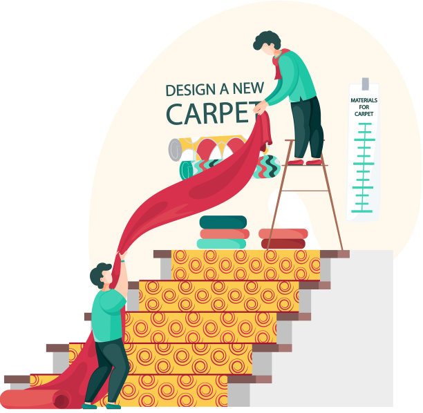 男士们正在研究的地毯制造概念图片下载